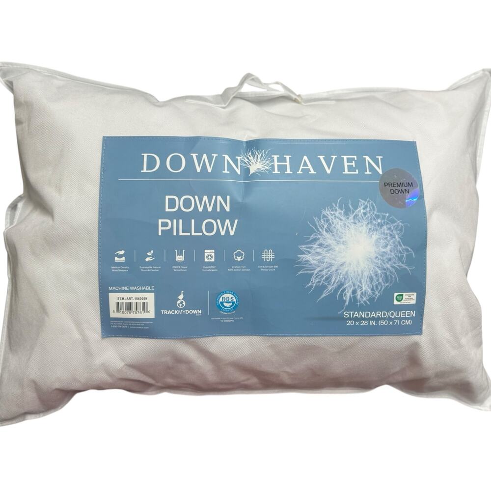 New! DownHaven – Luxury Down Filled Pillow includes 2